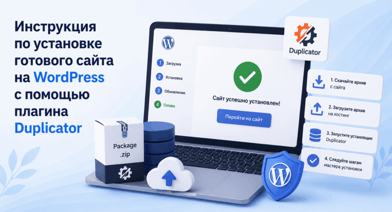 Инструкция по установке готового сайта на WordPress